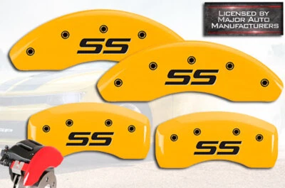 2000-2005 Chevy Monte Carlo Front + Rear Yellow MGP Brake Caliper Covers "SS" - Image 1 of 4