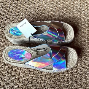 Bershka Sandals Hologram Size 5 - Picture 1 of 5