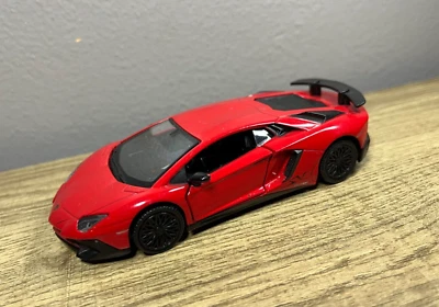 RMZ City - LAMBORGHINI Aventador SV Coupe - Red Pullback Racer - 1:39 Model Car - Image 1 of 4