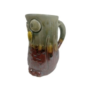 Mud Dabbers Pottery Waynesville NC Cute Whimsical Owl Coffee Mug - Picture 1 of 8
