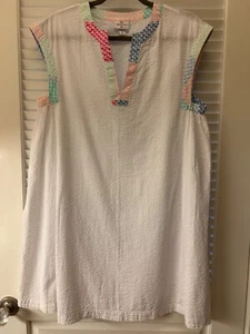 EUC Vineyard Vines Target White Whale Patchwork Swim Coverup SIZE MEDIUM - Picture 1 of 8