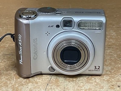 Cámara digital Canon PowerShot A510 3,2 MP lente cubierta falla Foto 1 de 4