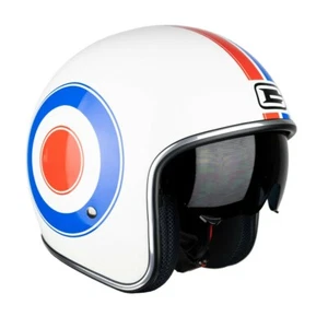 G-Mac Rebel Evo DVS Sun Visor Open Face Motorcycle Helmet- Roundel Target - Picture 1 of 7