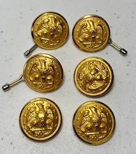 Vintage Military / Police Uniform Brass Metal Buttons - Picture 1 of 3