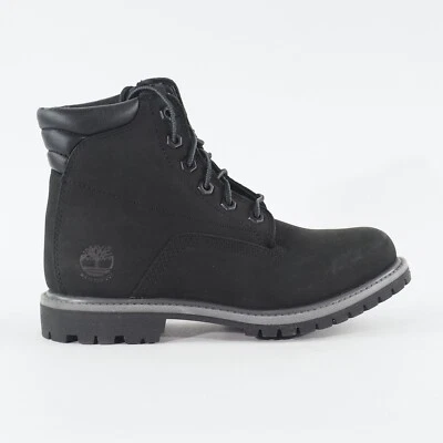 Timberland Waterville 6 Inch A17VM schwarze Damen-Schnürstiefel aus Leder Freizeit