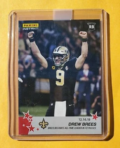 BREES BECOMES ALL-TIME TD PASS LEADER Panini Instant 1/116 Red Football Card - Picture 1 of 2