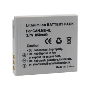 Batteria agli ioni di litio NB-4L NB4L NB-4LH 3,7 V 850 mAh per fotocamera digitale Canon - Foto 1 di 9
