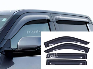For Toyota Tundra 2022-24 Black Window Wind Visors Rain Guard Vent Deflectors 4P - Picture 1 of 8