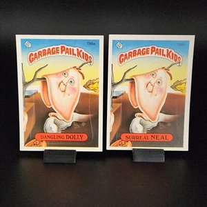 1986 Garbage Pail Kids #196a & 196b GPK Surreal Neal & Dangling Dolly OS5 NM-MT - Foto 1 di 6