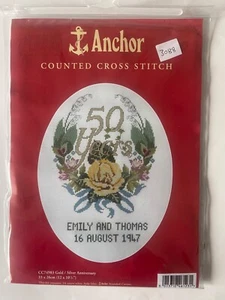 Anchor Cross Stitch Gold/Siver Anniversary - Picture 1 of 3