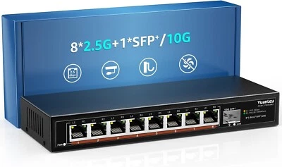 8-Port 2.5G Unmanaged Ethernet Switch with 10G SFP for High-Speed Networking - Image 1 of 4