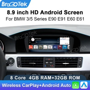 10.25" Android 14 Car Stereo Radio Carplay 4G Wifi Für BMW 3/5 er E60 E61 E90 - Bild 1 von 17