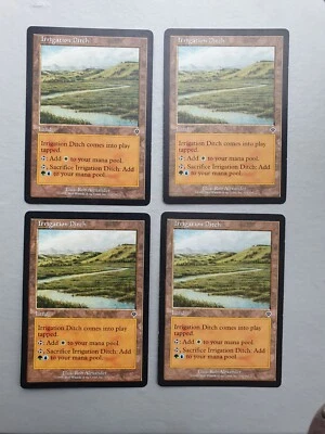 Irrigation Ditch x4 PLAYSET, MTG Invasion (2000)  Common Land, Actual CardS - Image 1 of 2