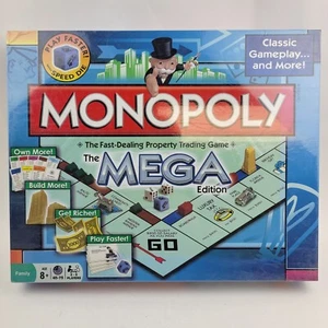 Monopoly The Mega Edition Board Game NEW SEALED 2010 Speed Die Winning Moves - Picture 1 of 7