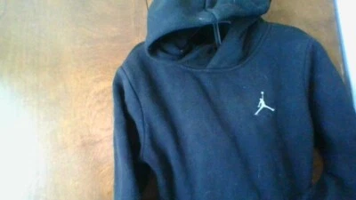 Air Jordan Boys Size 6-7Yrs Black Big Pouch Pullover Hoodie Sweater GOOD Cond! - Image 1 of 4