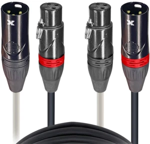 ProX XC-DXLR10 10' pies Audio equilibrado doble XLR-M a doble XLR-F de alto rendimiento - Imagen 1 de 5