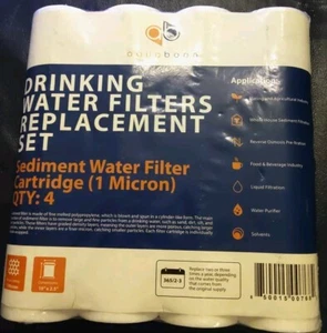 10” x 2.5” Whole House and Reverse Osmosis Sediment 1 Micron Water Filter Car... - Picture 1 of 1