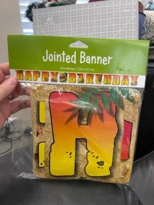 Dino Blast Happy Birthday Jointed Banner 7.23ft. New!!!! - Image 1 of 2