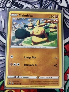 Makuhita 142/264 - NM / M - Fusion Strike Pokemon Card FREE SLEEVE & SHIPPING - Picture 1 of 2