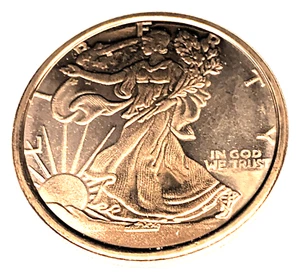 # C9489    LIBERTY WALKING COPPER ROUND    MEDAL,    2011 - Picture 1 of 2