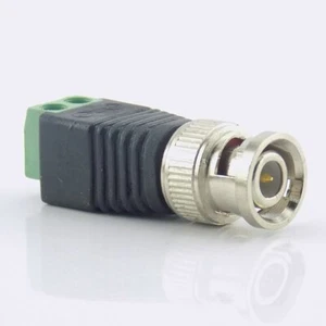 2/5X BNC Male plug Connector Coax CAT5 Plug Video Balun for CCTV Camera Adapter - Picture 1 of 3