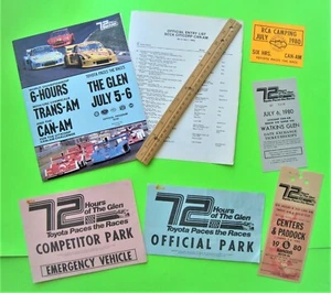 1980 WATKINS GLEN TRANS-AM / 6-HRS / CAN-AM PROGRAM w/ 5 TICKETS / PASSES Xlnt++ - Picture 1 of 12
