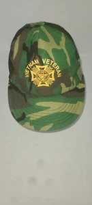 Vintage Vietnam Veterens Mesh Trucker Style verstellbare Snapback Mütze - Bild 1 von 8
