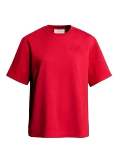 H&M Magda Butrym 🌹 Oversized Motif Detail Red T-Shirt Size M - Picture 1 of 4