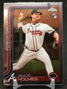 Grant Holmes RC 2025 Topps Chrome #169 Atlanta Braves Rookie  - Picture 1 of 8