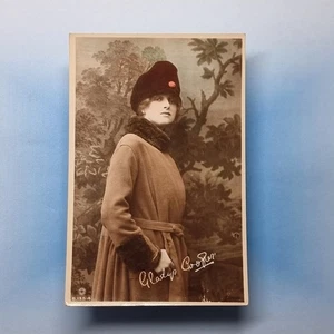 Edwardian Actress Postcard 1910 Real Photo Gladys Cooper Hand Painted Beauty - Picture 1 of 2