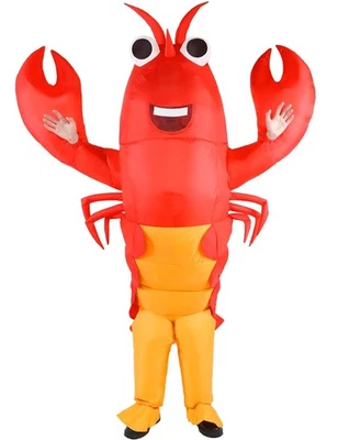 Disfraz de langosta inflable Halloween para adultos disfraces de cangrejo de río para hombre... Foto 1 de 4