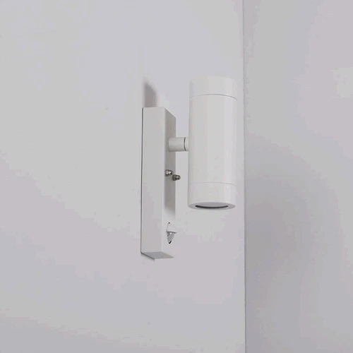 KSR KSR1393 | Tulua III 2x35W GU10 IP44 Up & Down Wall Light with PIR, White - Image 1 of 1