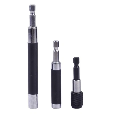 3pcs Magnetic Screwdriver Extension Bit Holder 1/4" Hex Telescopic Shank Set pj - Image 1 of 4