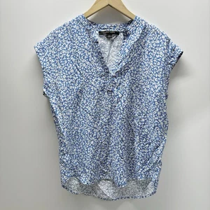 Cynthia Steffe Blue Floral Daisy Sleeveless Blouse Top Shirt Women’s M - Picture 1 of 6