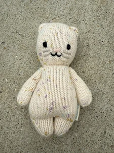 Peluche in maglia gatto Cuddle & Kind peluche giocattolo morbido 7" - Foto 1 di 5