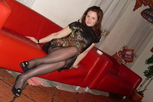 Rare Photo Hot Sexy Woman Panty Hose Beautiful Long Legs Skirt Glossy Print - Picture 1 of 1