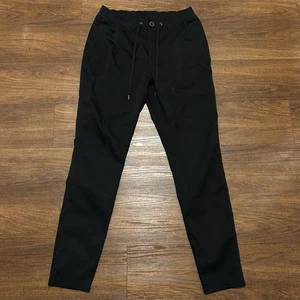 Walter Sky Mens Joggers Pants L Large Drawstring Elastic Black Ripstop WS-B02 - Picture 1 of 15