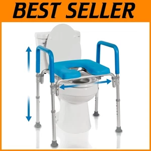 Asiento de inodoro elevado acolchado Ultimate con asas - Imagen 1 de 8
