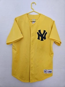 Majestic MLB New York Yankees Baseball leuchtend gelb Trikot Herren Größe Large - Bild 1 von 10