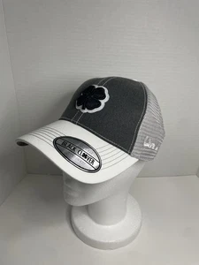 Neu Live Lucky schwarzer Kleeblatthut schwarz weiß grau Druckknopflasche fester Schirm zweifarbig  - Bild 1 von 9