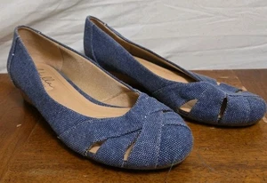 Scarpe donna Abella True Comfort blu denim zeppa taglia 8,5 - Foto 1 di 8