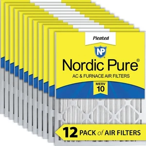 Nordic Pure 18x18x2 Pleated MERV 10 Air Filters 12 Pack - Picture 1 of 7