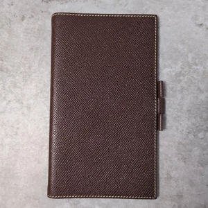 Funda para cuaderno de cuero marrón HERMES Agenda Vision 17 cm x 10 cm - Imagen 1 de 16