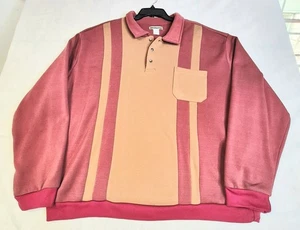 Weatherman Quarter Button Fleece Pullover Jacket Men 3X Red & Brown - Picture 1 of 9