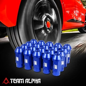 [J2 Engineering] 20x M12 x 1.25 Blue Closed End Design Lug Nuts Set w/Extension - Picture 1 of 7