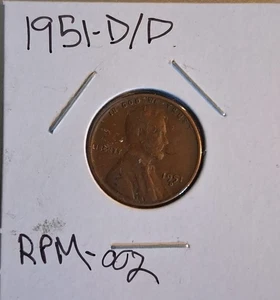 1951 Wheat Penny D Over D Mint Error. RPM-002 D/D Double Die - Picture 1 of 5
