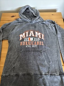 Property Of The Miami Hurricanes Hoodie Gray Distressed XL - Bild 1 von 6