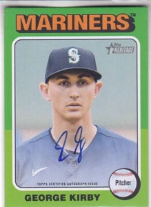 GEORGE KIRBY 2024 TOPPS HERITAGE REAL ONE AUTO AUTOGRAPH MARINERS - Picture 1 of 2