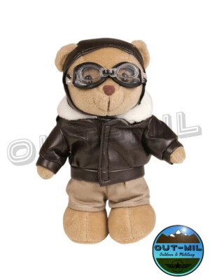 Peluche Militare Pupazzo Orsetto Pilota 20 Cm aviatore aviazione Americana