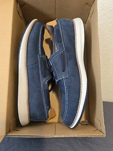 Clarks Unstructured Deck Shoes Un Pilot Lace!! Navy Marine!! Size US 8 M!! Mens! - Picture 1 of 13